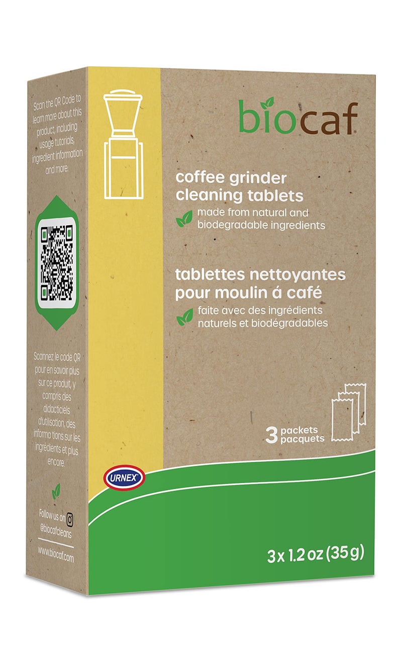 Urnex Full Circle Coffee Grinder Cleaning Tablets - 3 Single Use Packets - Coffee Grinder Cleaner Removes Coffee Residue and Oils - Image 1